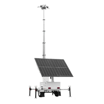 Mobiele aanhanger op zonne-energie